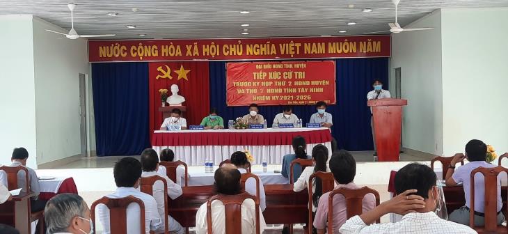 Thường trực HĐND xã Bàu Đồn huyện, Gò Dầu tỉnh Tây Ninh: Tổ chức cho đại biểu HĐND huyện, tỉnh tiếp xúc cử tri trước kỳ họp